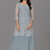Teal Kurti Dress with Skirt & Dupatta