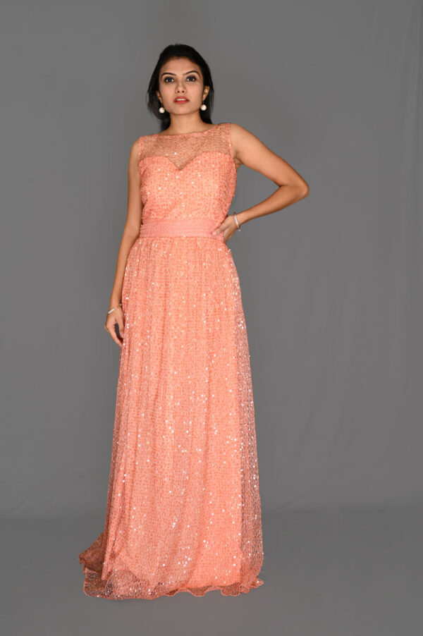 Buy Peach Sequin Dress for Women Online