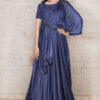Buy Navy Blue Beads Gown Dress Online
