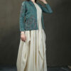Order Teal Jacket with Irregular Dress Online