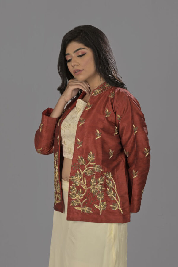 Buy Maroon Jacket, Skirt & Top Online in India