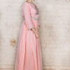 Order Pinkish Peach Jacquard Beaded Lace Anarkali Dress Online