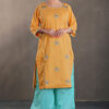 Buy Light Orange Dyed Mahi Kurti Online in India
