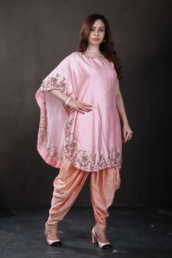 Order Pink Cape Top with Dhoti Pant Dress Online in India