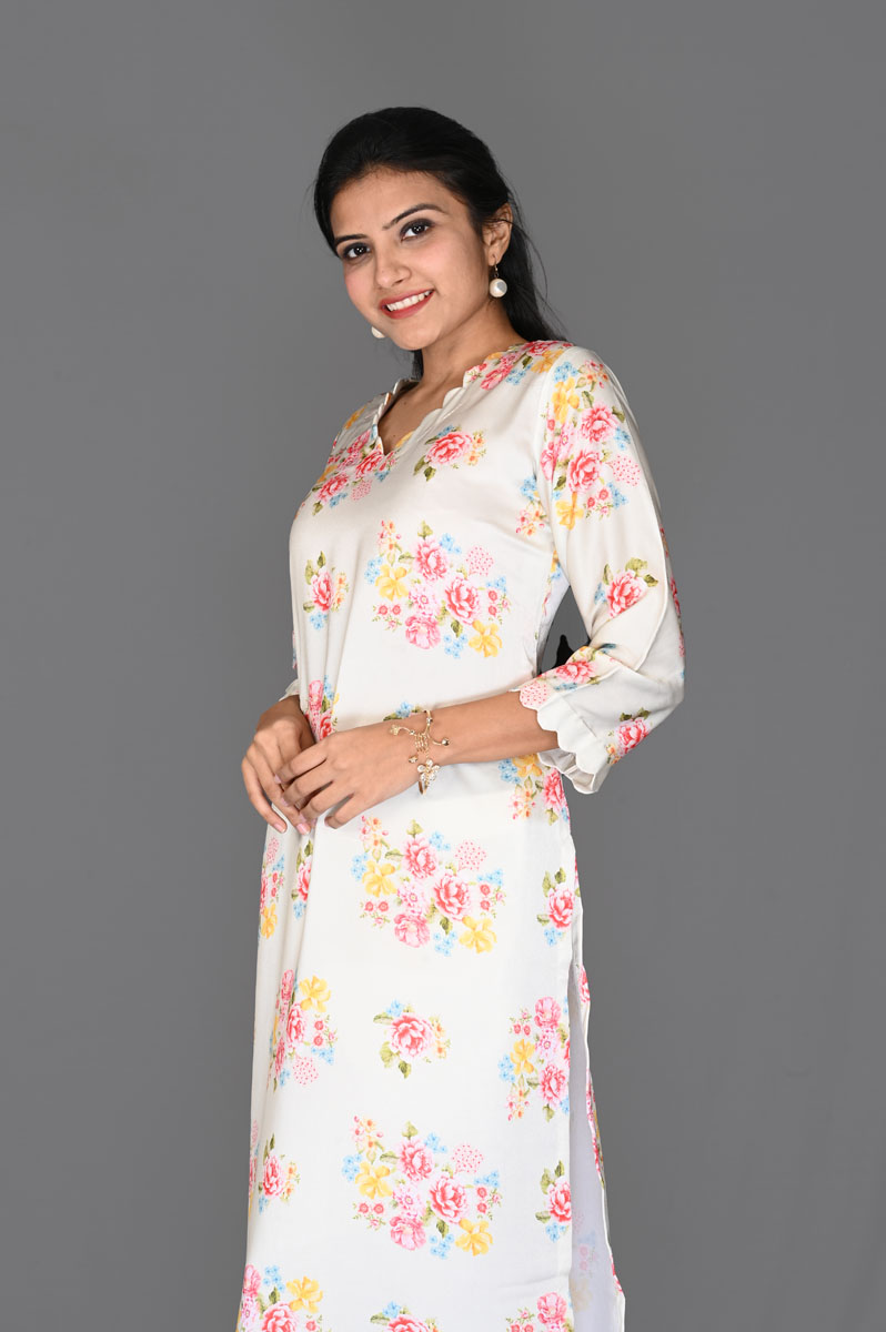 Shop Summer Linen Kurta in Cream Color With Cotton Stretch Pant Online In  USA – Pure Elegance