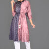 Buy Pastel Pink & Darkest Grey Arrow Print Kurti Online in India