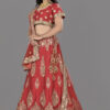 Red Heavy Gotta Patti Zardosi Lehenga