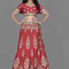Red Heavy Gotta Patti Zardosi Lehenga