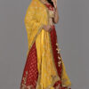 Red Yellow Zardosi Motif Lehenga