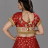 Red Yellow Zardosi Motif Lehenga